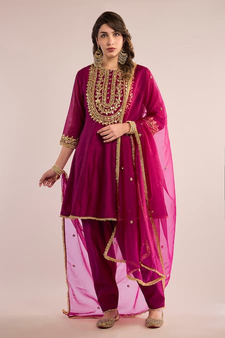 saina kapoor Embroidered Yoke Anarkali Set