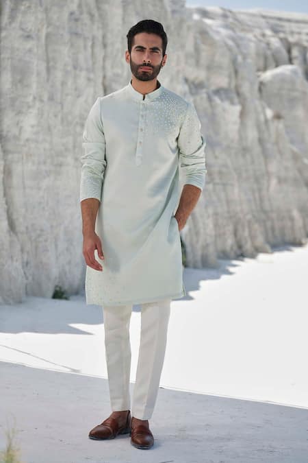 Amrit Dawani Pearl Embellished Kurta Set 