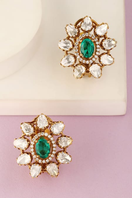 Mero Jewellery Handmade Floral Pendant & Earrings Set 