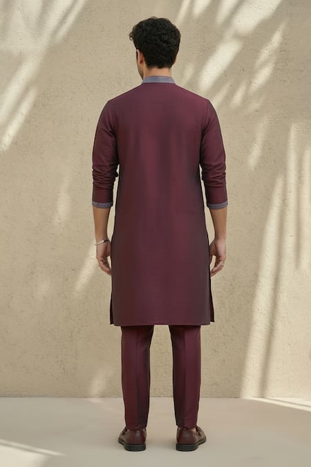 Bubber Couture Code Embroidered Bodice Kurta Set 