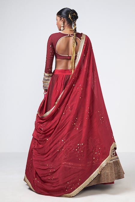 Rishi and Vibhuti Deewani Embroidered Lehenga Set 
