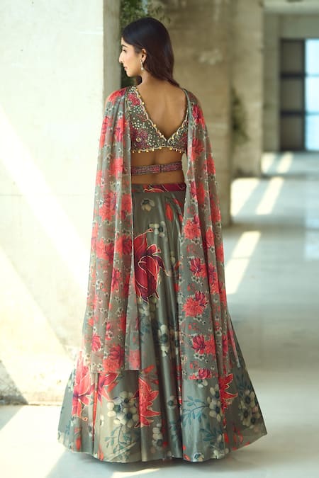 Samyukta Singhania Floral Pattern Lehenga Set 