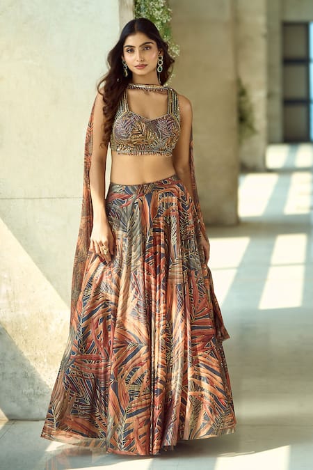 Samyukta Singhania Geometric Pattern Lehenga Set 