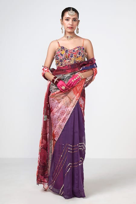 Rishi and Vibhuti Cherry Muse Printed Saree 