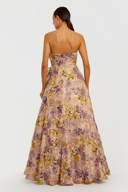 Mac Duggal Rosette Pattern Gown 