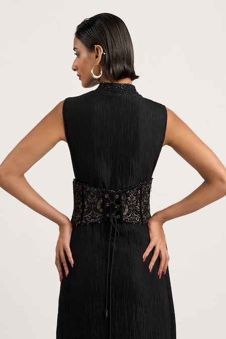 Ott Embroidered Corset Viscose Belt 