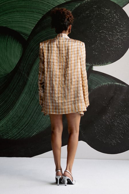 Esha Arora Aari Embroidered Blazer With Dress 