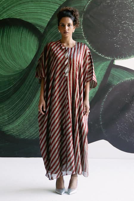 Esha Arora Striped Pattern Kaftan 