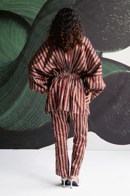 Esha Arora Striped Pattern Top & Pant Set 
