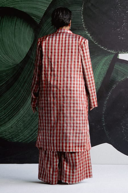 Esha Arora Aari Work Trench Jacket Pant Set 