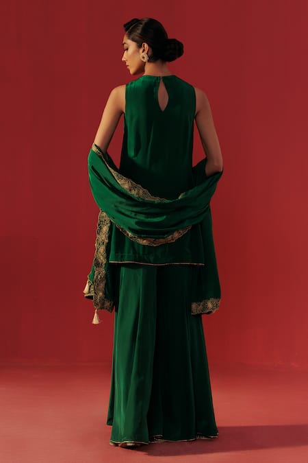 Rasasvada Embroidered Kurta Sharara Set 