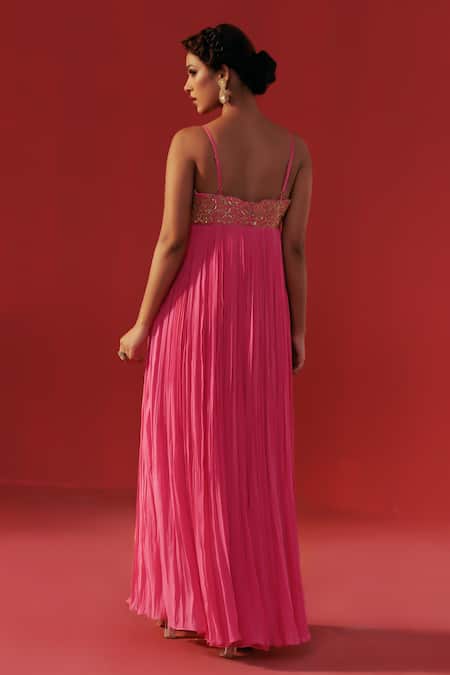 Rasasvada Gathered Embroidered Georgette Anarkali 