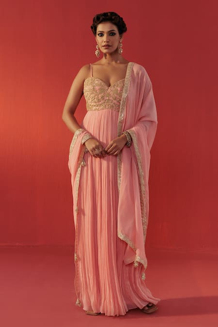 Rasasvada Yoke Embellished Georgette Anarkali 