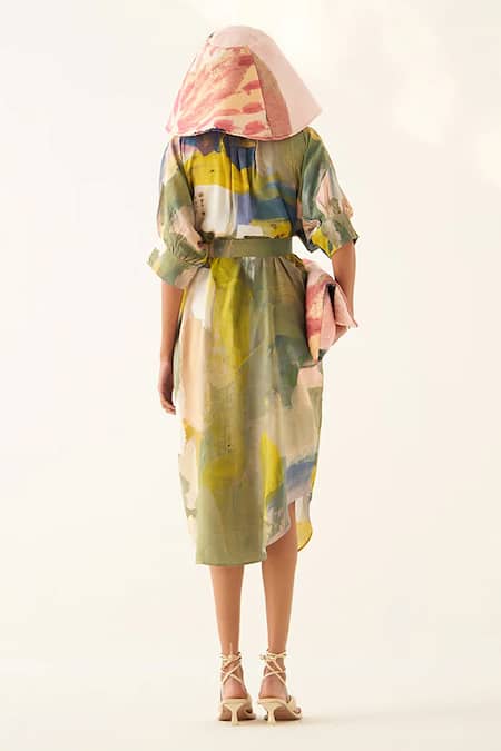 OFRIDA Sunrise Brunch Printed Cotton Rayon Dress 