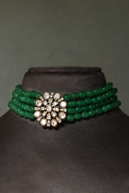 Mero Jewellery Floral Embellished Necklace Set 