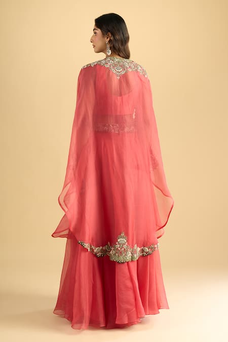 Prisho Placement Embroidered Skirt Set 