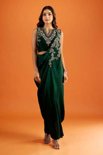 Buy Prisho Green Viscose Georgette Embroidery, Sequins, Taara Lilac Emrboidered Lehenga Set Buy_Prisho_Green Viscose Georgette Embroidery, Sequins, Taara Lilac Emrboidered Lehenga Set