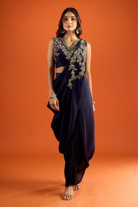 Prisho Taara Lilac Emrboidered Lehenga Set