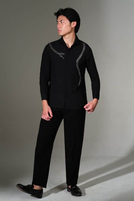 PRAVALIKA KOLA Twist Of Hiss Embellished Shirt 