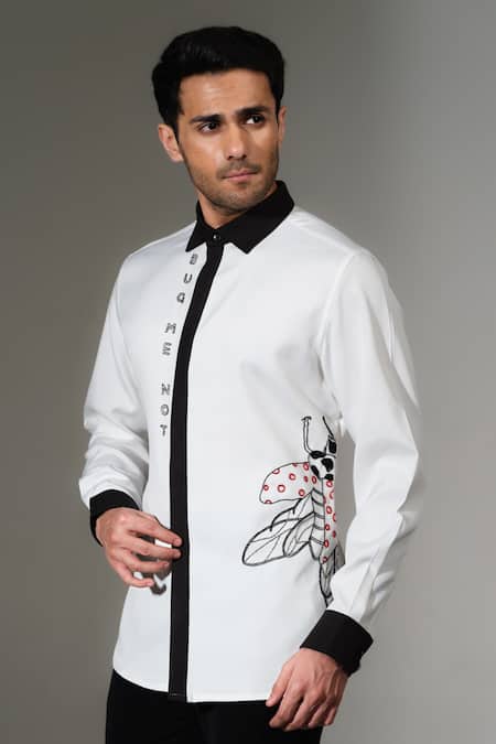 PRAVALIKA KOLA Bug Me Not Embroidered Shirt 
