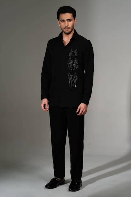 PRAVALIKA KOLA Spider Embroidered Shirt 