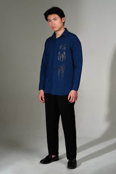 PRAVALIKA KOLA Spider Embroidered Shirt 