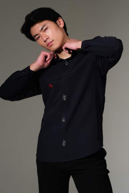 PRAVALIKA KOLA Hand Embroidered Shirt 