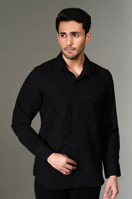 PRAVALIKA KOLA Texture Circular Lines Shirt 