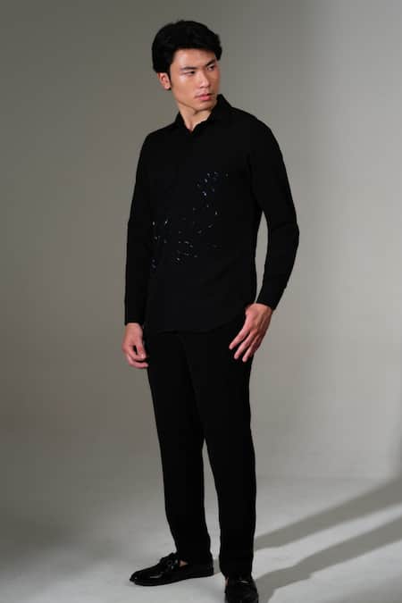 PRAVALIKA KOLA Texture Circular Lines Shirt 