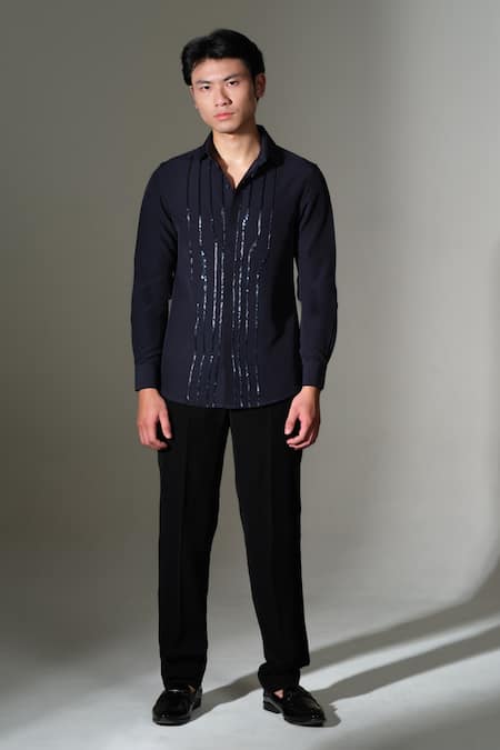 PRAVALIKA KOLA Linear Luxe Beaded Shirt 