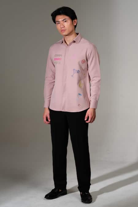PRAVALIKA KOLA Cheers Embroidered Shirt 