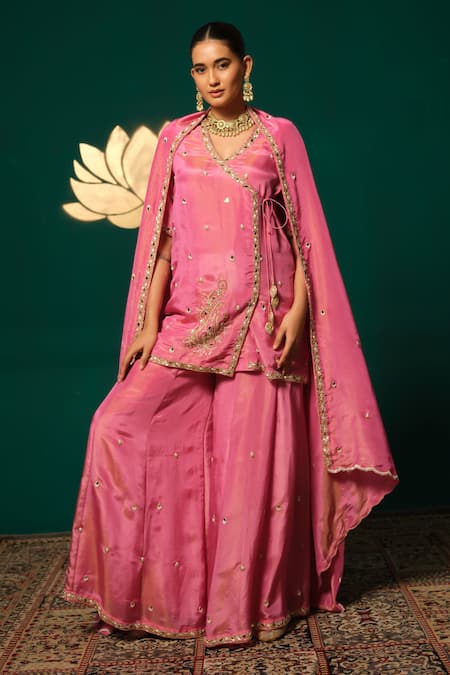 Niloufer By Aasif Ally Cutdana Embroidered Kurta Sharara Set 