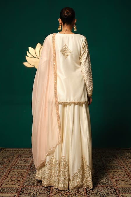 Niloufer By Aasif Ally Chevron Pattern Kurta Sharara Set 