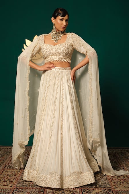 Niloufer By Aasif Ally Zardozi Work Lehenga Set 