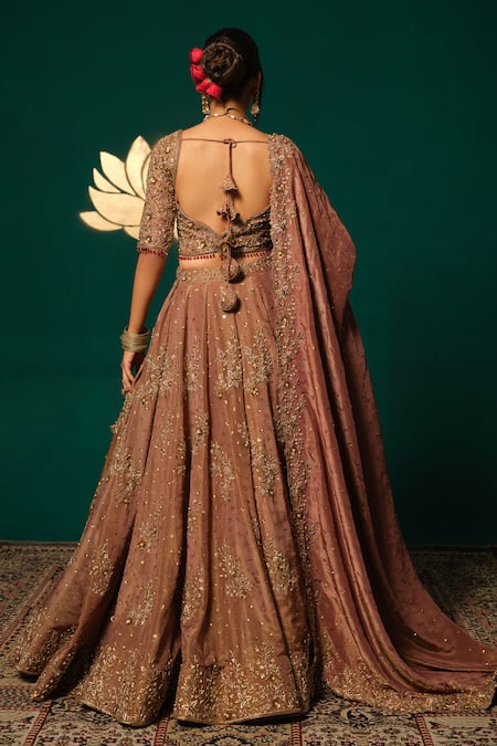 Niloufer By Aasif Ally Zardozi Embellished Lehenga Set 