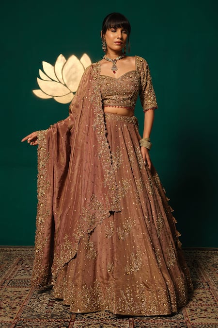 Niloufer By Aasif Ally Zardozi Embellished Lehenga Set 