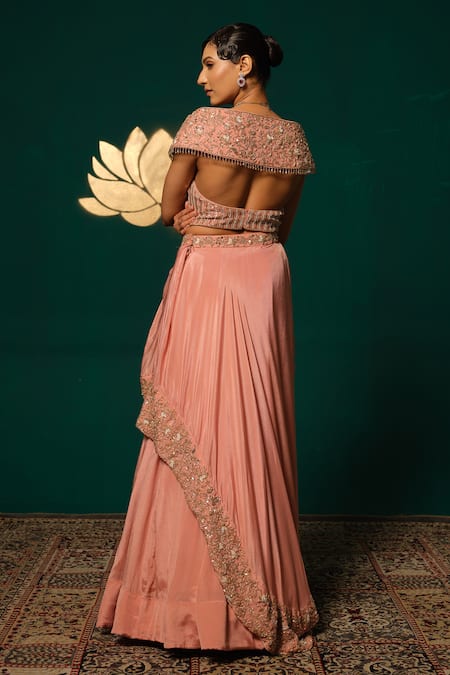 Niloufer By Aasif Ally Cutdana Embroidered Lehenga & Blouse Set 