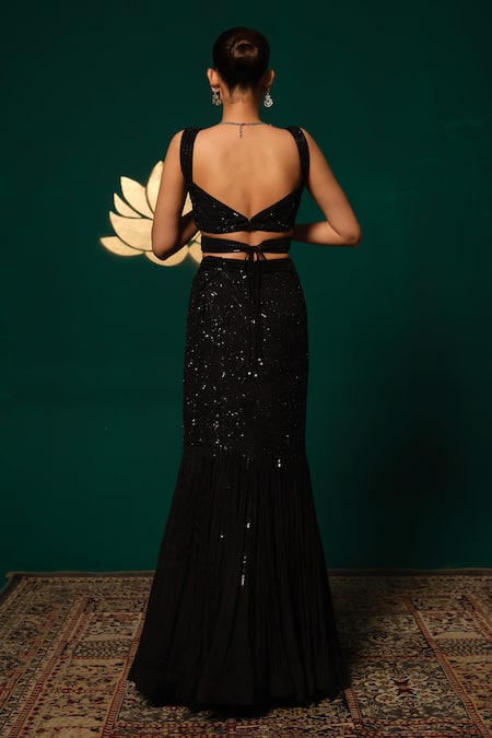 Niloufer By Aasif Ally Cutdana Embroidered Lehenga & Top Set 