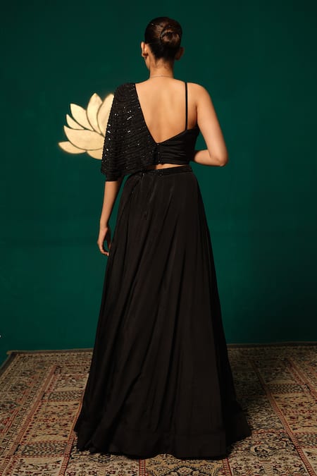 Niloufer By Aasif Ally Cutdana Work Lehenga & Top Set 