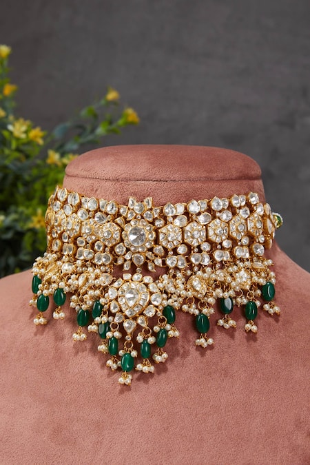 Kaari Devina Vellore Polki Choker 