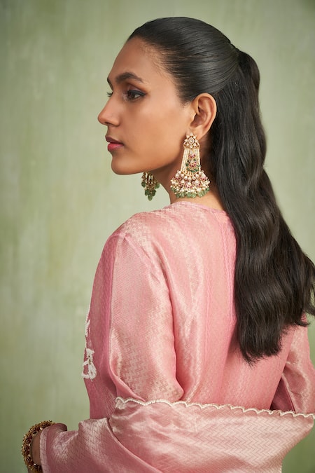 Buy_Kaari_Gold Plated Beads, Pearls, Stones Suhani Polki Chandbalis _Online_at_Aza_Fashions