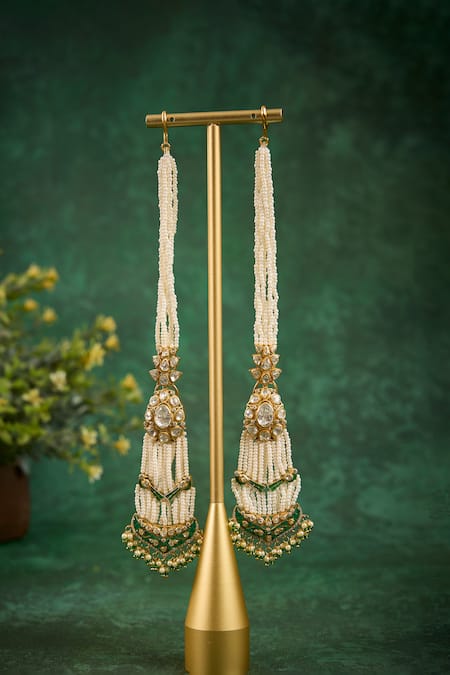 Kaari Diksha Long Polki Earrings 