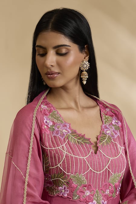 Kaari_White Pearls, Stones Kashish Jhumkis _Online_at_Aza_Fashions