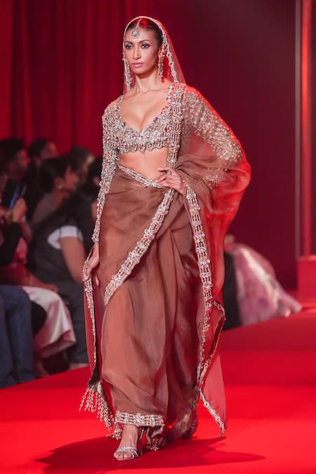 Itrh Varnika Organza Silk Saree With Blouse 