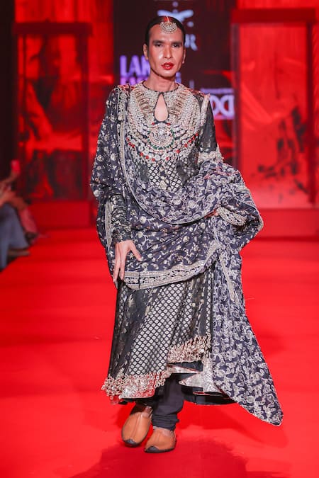 Itrh Nishangini Brocade Anarkali Set 