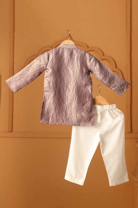 Casa Ninos Amethyst Pintuck Kurta Set 