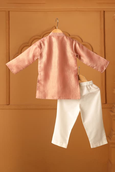 Casa Ninos Peach Noor Kurta Pant Set 