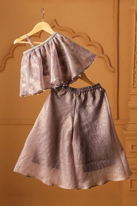 Casa Ninos Moonlit Lavender Sharara Set 