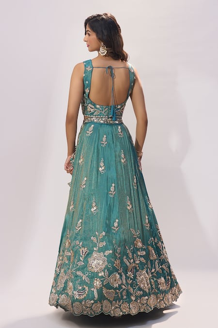 Samyukta Singhania Floral Embroidered Lehenga Set 
