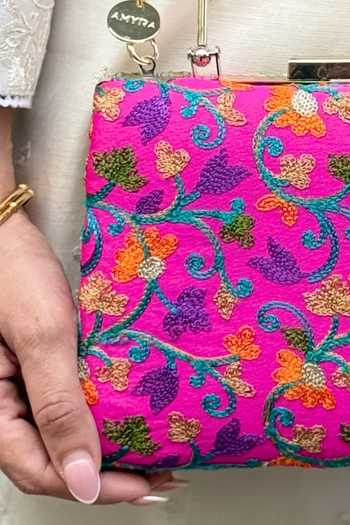 Buy Amyra Pink Embroidery Rouka Clutch Online at Aza Fashions Buy_Amyra_Pink Embroidery Rouka Clutch _Online_at_Aza_Fashions